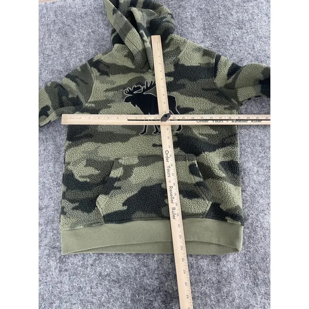 Abercrombie Hoodie Boys 13 14 Camouflage Big Logo Sweatshirt Pullover N311